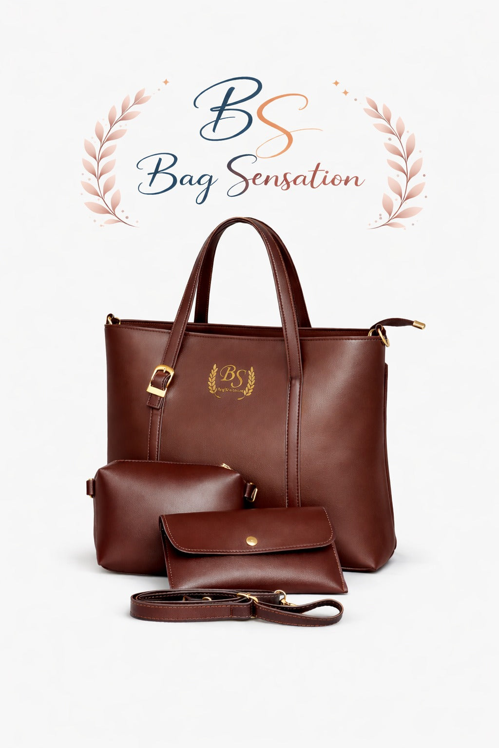 3 PIECE TOTE BAG (BROWN EDITION)